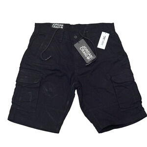 JORDAN CRAIG MENS BLACK CARGO SHORTS DRAWSTRING SIZE MEDIUM NWT